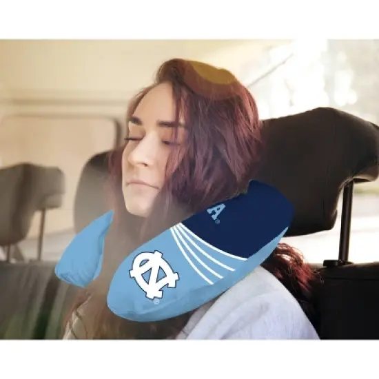 NCAA North Carolina Tar Heels Wave Memory Foam Travel Support Pillow image {2}