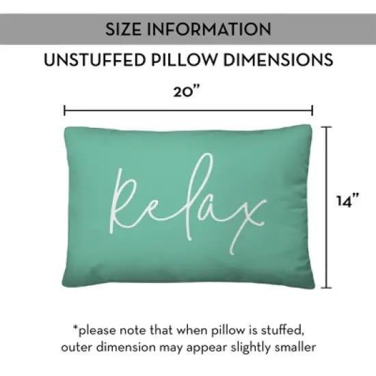 Creative Products Relax Thin Script Mint 14x20 Indoor / Outdoor Pillow image {7}