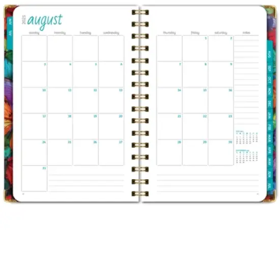 Global Printed Products Hardcover AY 2025-2026 Fashion Planner - 5.5"x8" (Colorful Butterflies) image {2}