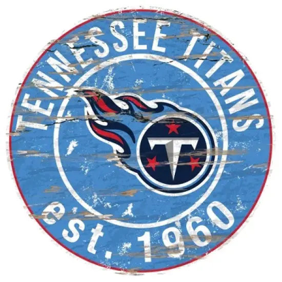 NFL Tennessee Titans Established 12" Circular Sign image {1}