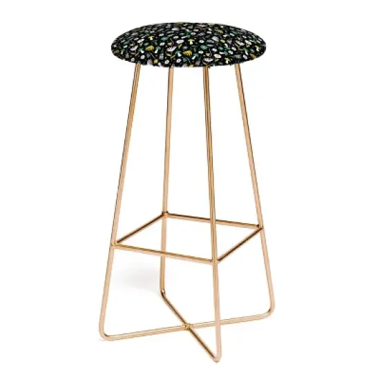 Charly Clements Magic Mushroom Forest Pattern Bar Stool - Deny Designs image {3}