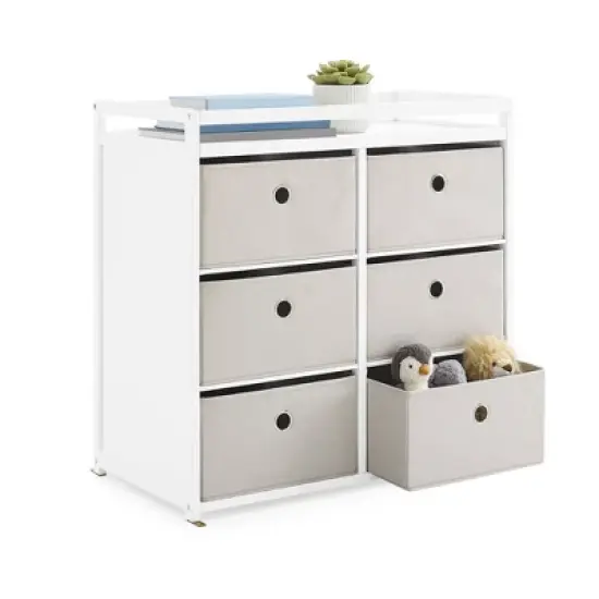 Delta Children Hayes Changing Table with Fabric Bins image {13}