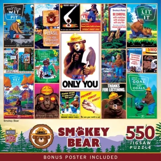 MasterPieces 550 Piece Jigsaw Puzzle for Adults - Smokey Bear - 18"x24" image {1}