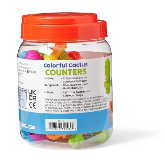 Hand2Mind Colorful Cactus Counters image {1}