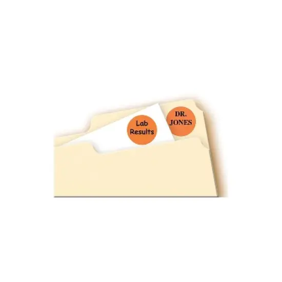 Avery Laser/Inkjet Identification & Color Coding Labels 0.75"Dia. Orange 166744 image {2}