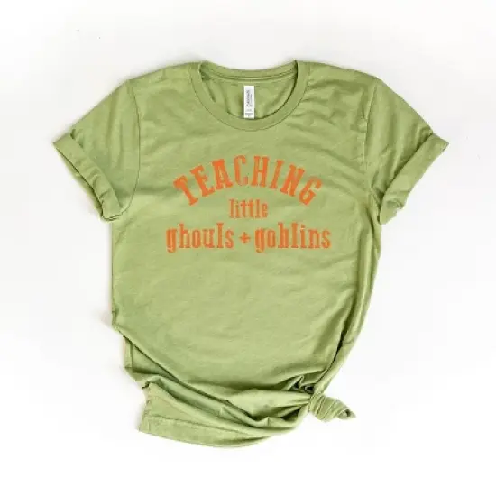 Simply Sage Market Women's Teaching Little Ghouls And Goblins Short Sleeve Graphic Tee image {4}