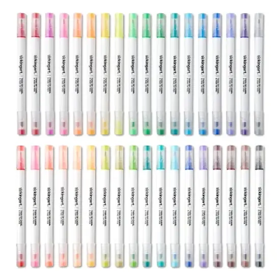 KINGART Twin-Tip Chisel & Fine Markers 36 Colors image {1}