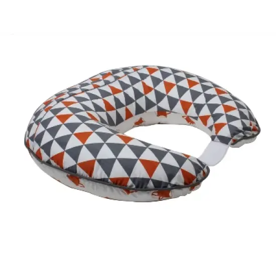 Bacati - 3 pc Playful Fox Orange Gray Hugster Feeding & Infant Support Nursing Pillow image {8}