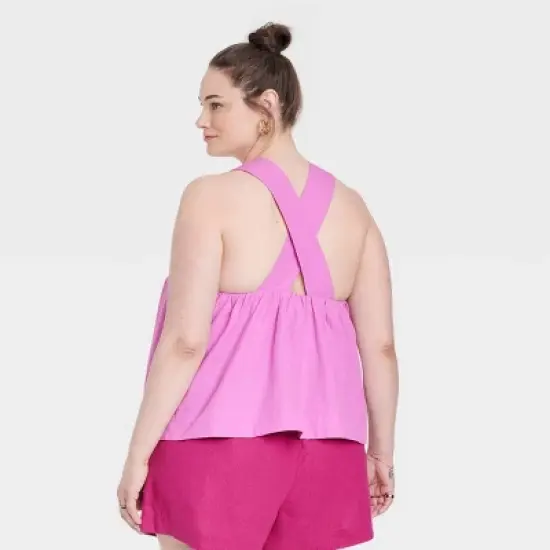 Women's Plus Size Trapeze Tank Top - A New Day&trade; Purple 4X image {1}