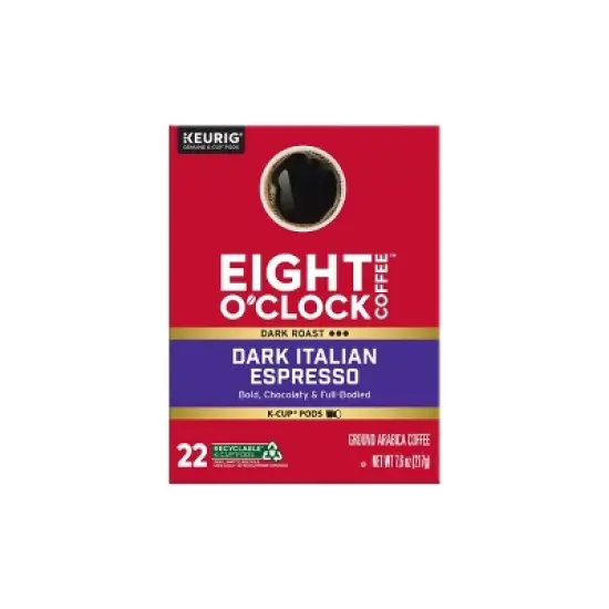 Eight O'Clock Italian Espresso Blend Dark Roast Coffee Pods - 22ct image {6}