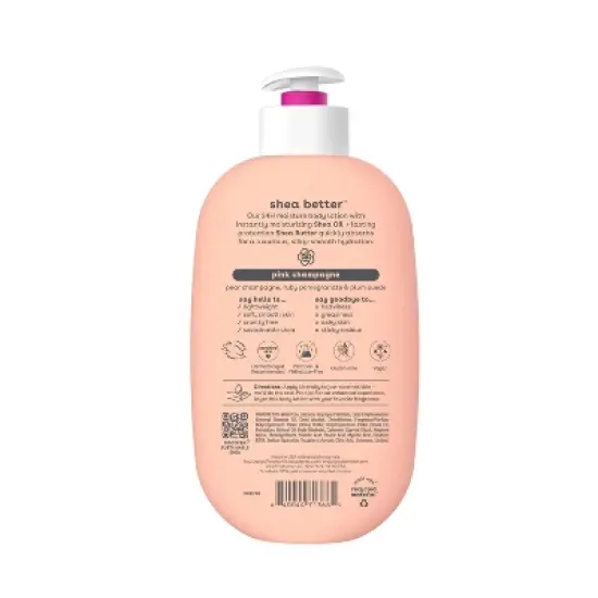 eos Shea Better 24H Moisture Body Lotion - Pink Champagne - 16oz image {1}