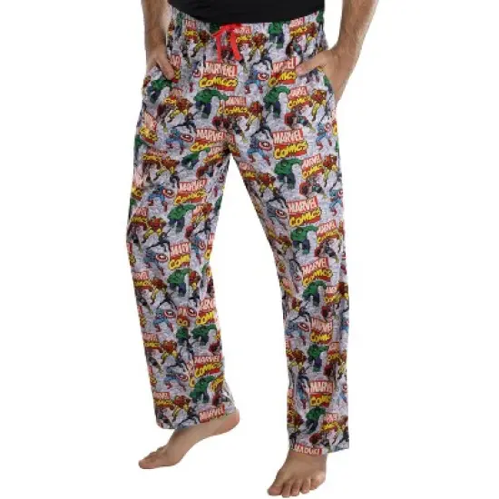 Marvel Comics Mens' Avengers Stance Pajama Pants Loungewear Multi image {3}