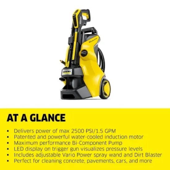 Karcher K 5 Power Control Electric Pressure Washer, Max 2500 PSI, 1.5 GPM image {6}
