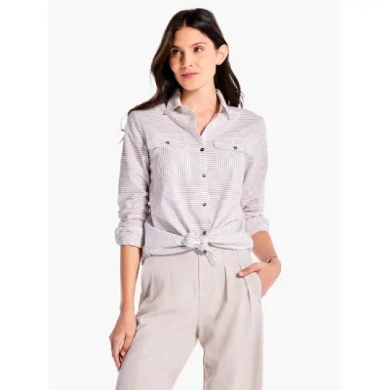 NIC + ZOE Sleek Striped Shirt image {1}
