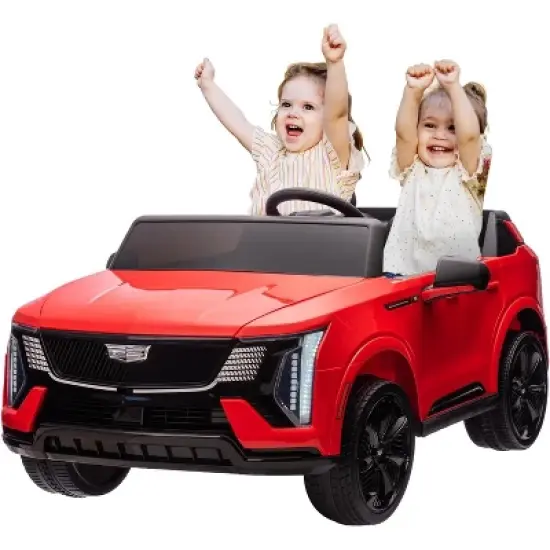 24V Kids Ride on Car Licensed Cadillac, 2 Seater Ride on Truck Toy Battery Powered Electric Car with Remote Control, LED Lights and Music image {10}