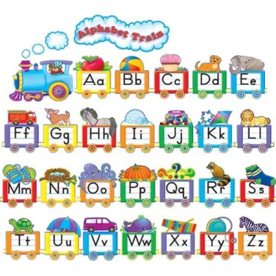Teacher Created Resources Alphabet Train Bulletin Board Display Set image {1}