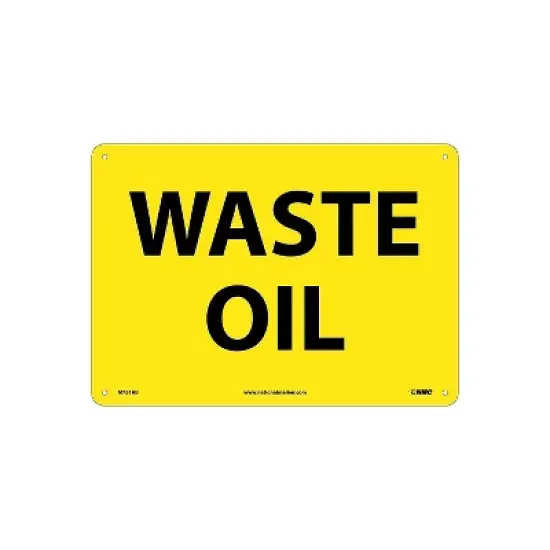 National Marker Notice Signs; Waste Oil 10X14 .040 Aluminum M751AB image {1}