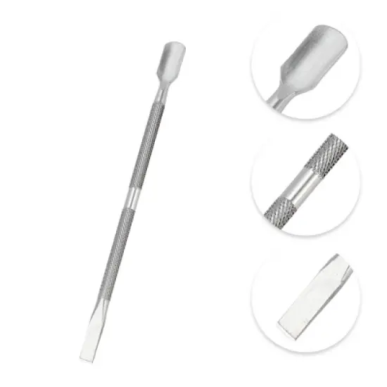 Unique Bargains Multi-purpose Cuticle Pusher 5" Length Silver Tone 1 Pc image {2}