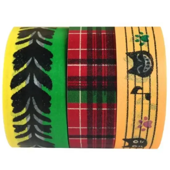 Wrapables Birdies & Kitties Japanese Washi Masking Tape (Set of 3) image {3}