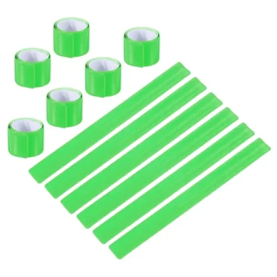 Unique Bargains High Visibility Reflective Slap Bands for Night Jogging Cycling Hiking 12 Pcs image {7}