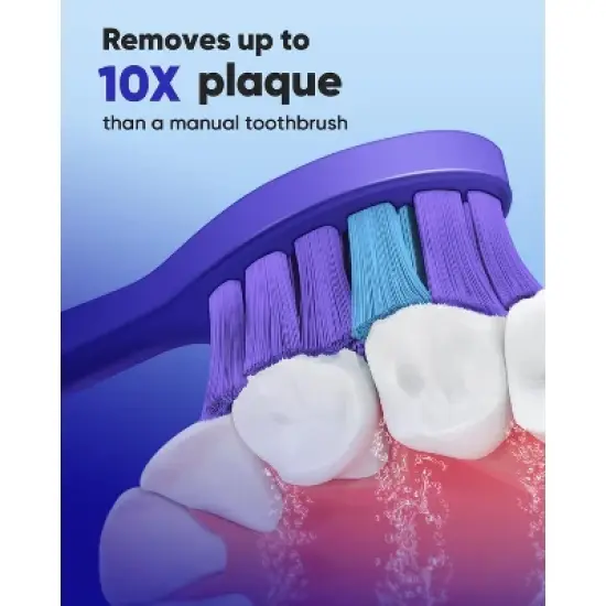 MySmile DY156 Electric Toothbrush Replacement Heads, 3 Pack image {1}