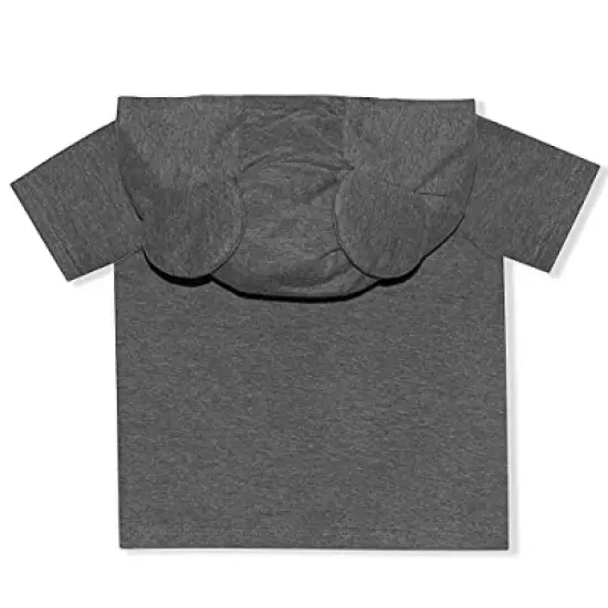 Disney Boy's There Is Only One Mickey Mouse Graphic Tee, 3D Hooded Shirt and Casual Short Set for Toddler image {6}