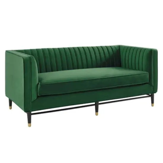 Devote Channel Tufted Performance Velvet Loveseat - Modway image {8}