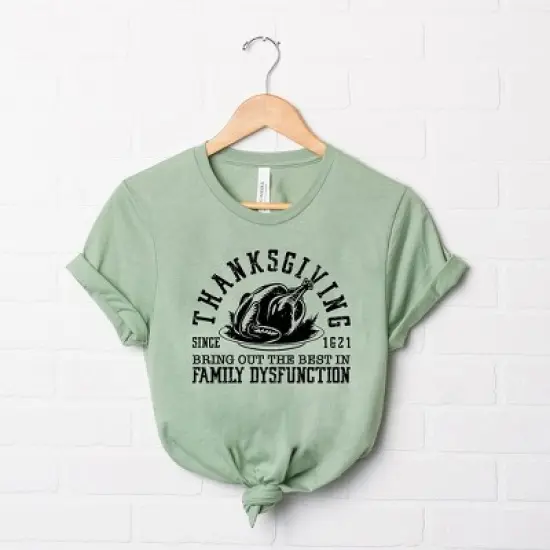 Simply Sage Market Women's Thanksgiving Family Dysfunction Short Sleeve Graphic Tee image {2}