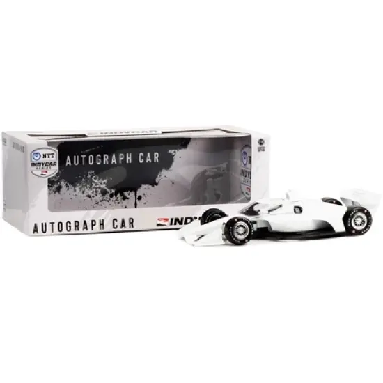 Dallara IndyCar (Road Course Configuration) White Autograph Car "NTT IndyCar Series" (2022) 1/18 Diecast Model Car by Greenlight image {2}