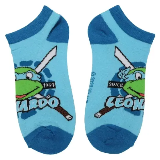 TMNT Retro Cartoon Turtle Team 5-Pack Women's Ankle Socks image {4}