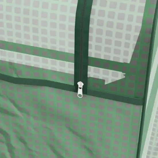 Outsunny Raised Garden Bed with Mini Greenhouse, Outdoor Planter Box image {4}