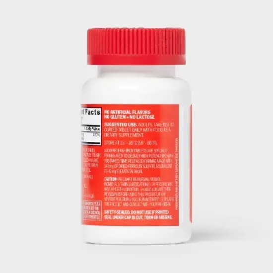 Iron Slow Release Dietary Supplement Tablets - 30ct - up&up&trade; image {3}