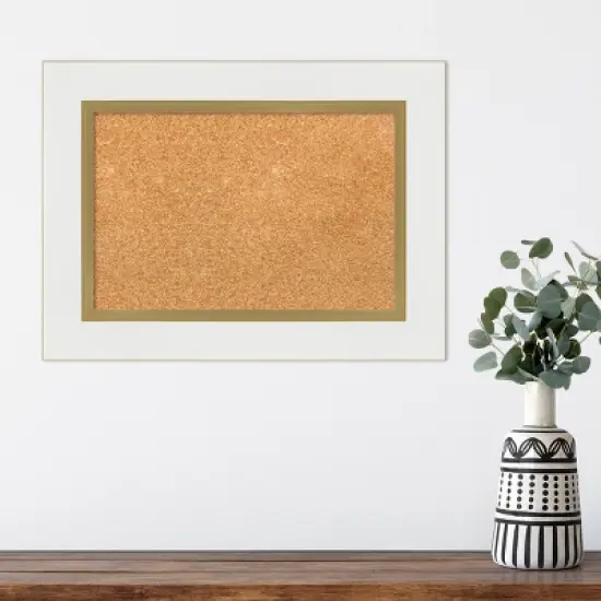 Amanti Art Eva Framed Corkboard, Natural Cork image {4}