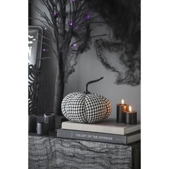 Fabric Plaid Pumpkin Decor, for Holiday Halloween Decoration image {16}