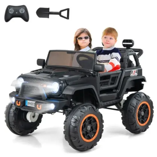 Costway 24V 2 Seater Kids Ride on Truck 2WD/4WD Battery Powered Vehicle Toddler Powerful Car with Remote Control image {8}