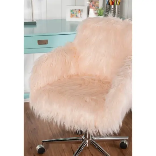 Fiona Chrome Base Office Chair - Linon image {6}