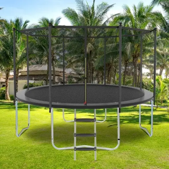 BestParts 8FT Outdoor Trampoline with Safety Enclosure Net &ndash; Heavy-Duty Jump Mat & Spring Padding image {6}