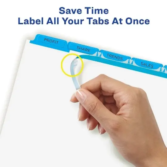 Avery Print & Apply Clear Label Dividers w/Color Tabs 5-Tab Letter 5 Sets 11410 image {3}