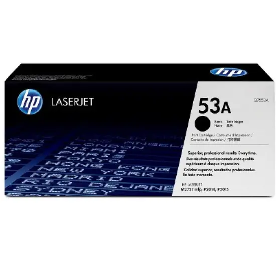 HP 53A Black Original LaserJet Toner Cartridge, ~3,000 pages, Q7553A image {6}