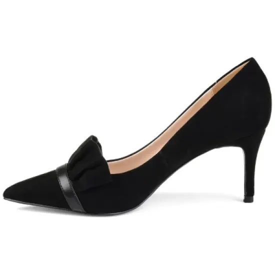 Journee Collection Womens Marek Pointed Toe Mid Heel Pumps image {1}