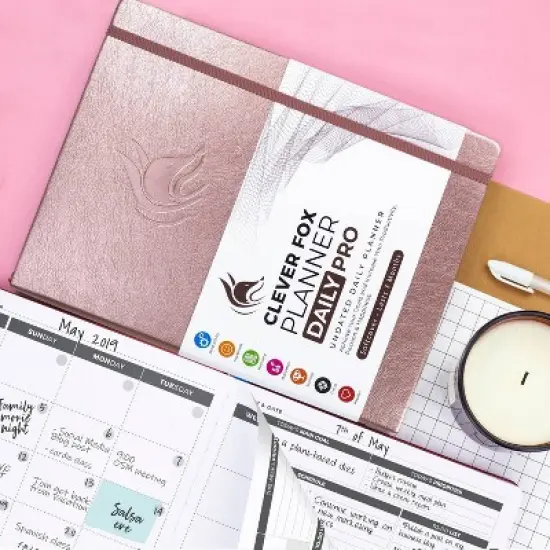 Undated Planner PRO Daily 8.5"x11" Rose Gold - Clever Fox image {5}