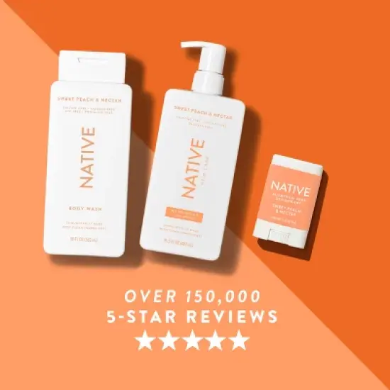 Native Aluminum-Free Deodorant - Sweet Peach & Nectar - Trial Size - 0.35oz image {5}