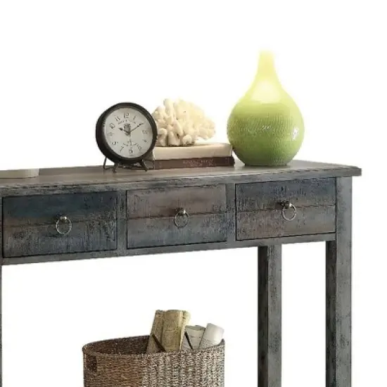 Console Table Oak Teal - Acme Furniture image {4}