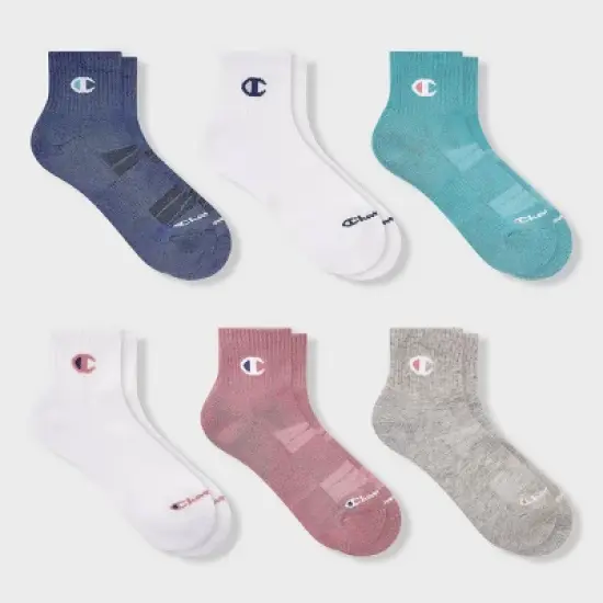 Champion Women's 6pk Quarter Crew Socks image {5}