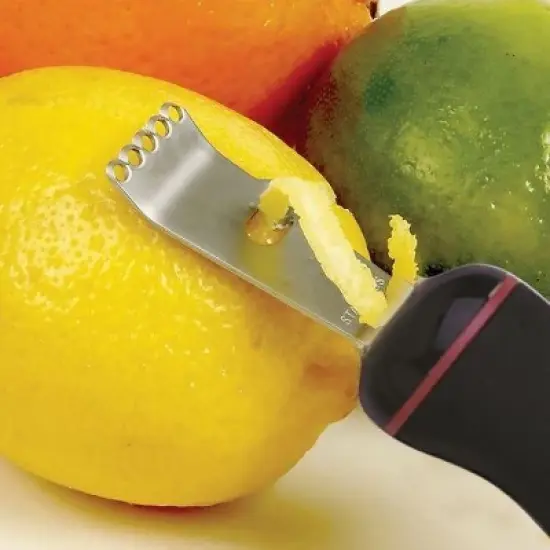 Norpro Grip-EZ Handle Stainless Steel Blade Citrus Zester / Stripper image {2}