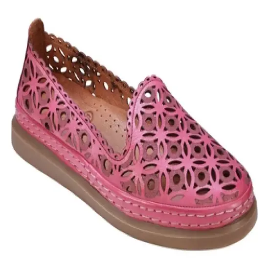 Cools 21 Tumi Perforated Memory Foam Leather Flats image {8}