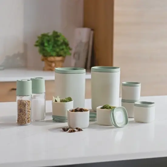 BergHOFF Balance Glass 2Pc Covered Grinder and Shaker Set, Recycled Material image {9}