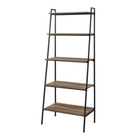 72" Open Storage Ladder Bookshelf - Saracina Home image {8}
