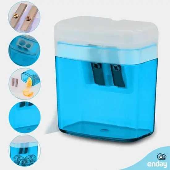Enday 2-Hole Sharpener W/Recycle Bin image {2}