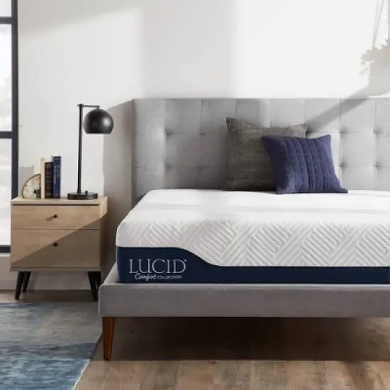 Lucid Comfort Collection Gel & Aloe Vera 12" Hybrid Memory Foam Mattress image {12}